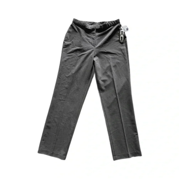Kim Rogers Straight Leg Heather Charcoal Comfort Waist Women’s Dress Pants 12 - Picture 1 of 11
